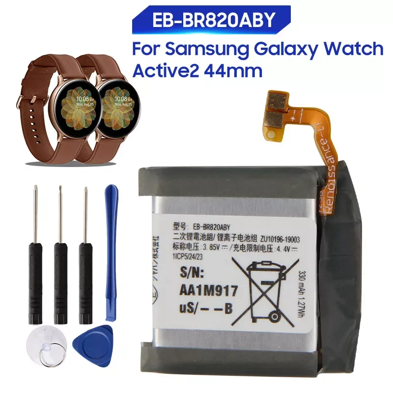 Original Replacement Battery For Samsung Galaxy Watch Active 2 Active2 SM-R820 SM-R825 44mm EB-BR820ABY Genuine Battery 1130mAh
Original Replacement Battery For Samsung Galaxy Watch Active 2 Active2 SM-R820 SM-R825 44mm EB-BR820ABY Genuine Battery 1130mAh