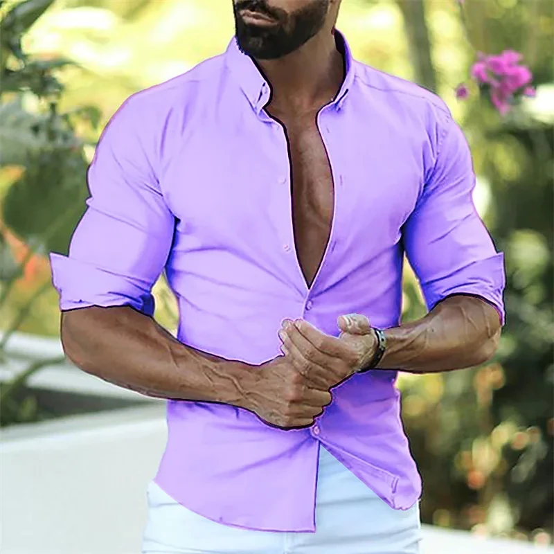 Men's Button Up Shirt Summer Shirt Casual Shirt Plain Lapel Outdoor Street Clothing Apparel Fashion Casual Shirts Comfortabl
Men's Button Up Shirt Summer Shirt Casual Shirt Plain Lapel Outdoor Street Clothing Apparel Fashion Casual Shirts Comfortabl