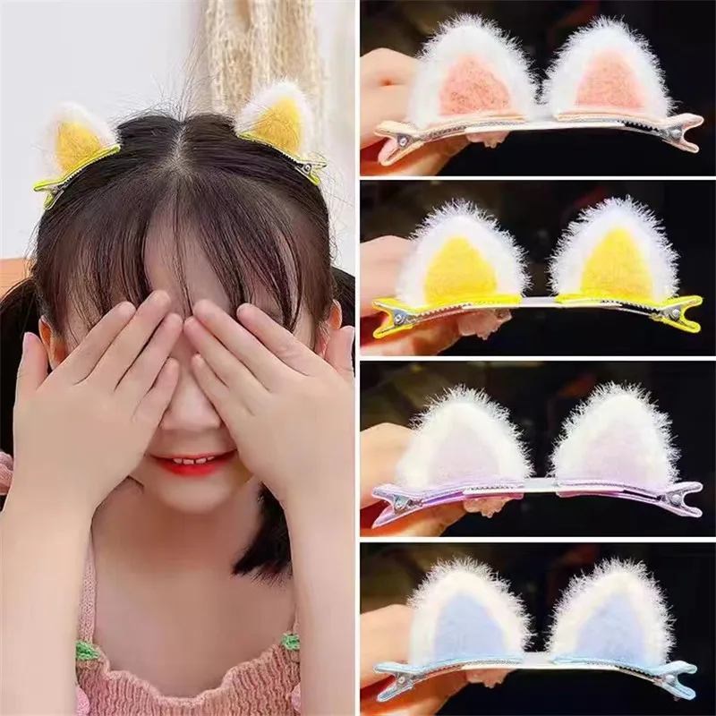 

Cute Plush Cat Ears Hairpins For Women Girls Sweet Hair Clips Barrettes Kids Side Bangs Clip Fashion Hair Accessories Ornaments