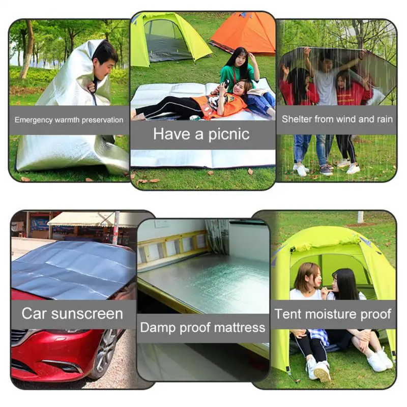 Stay Warm Insulated Outdoor Cushion Sleeping Pad Aluminum Film Picnic Moistureproof Mat Foldable 100-300cm Convenient Tent Rug
Stay Warm Insulated Outdoor Cushion Sleeping Pad Aluminum Film Picnic Moistureproof Mat Foldable 100-300cm Convenient Tent Rug