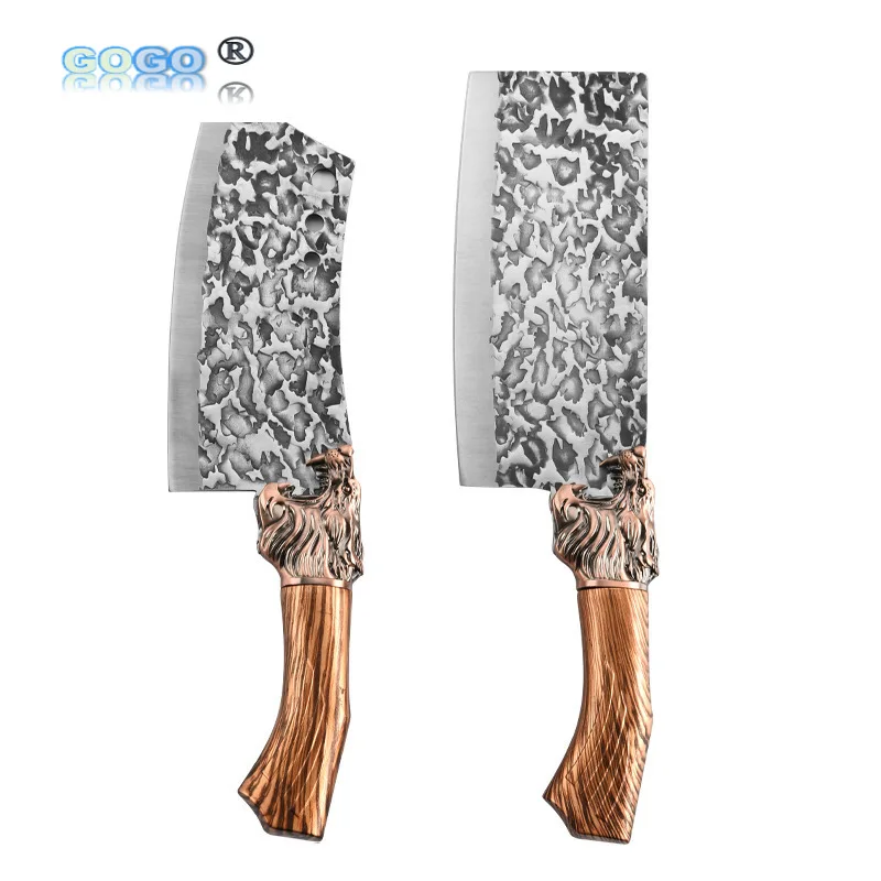 Traditional Handmade Forged Kitchen Knife Hammer Stainless Steel Chef's Chopper Cooking Knives Wooden Meat Slicers
Traditional Handmade Forged Kitchen Knife Hammer Stainless Steel Chef's Chopper Cooking Knives Wooden Meat Slicers