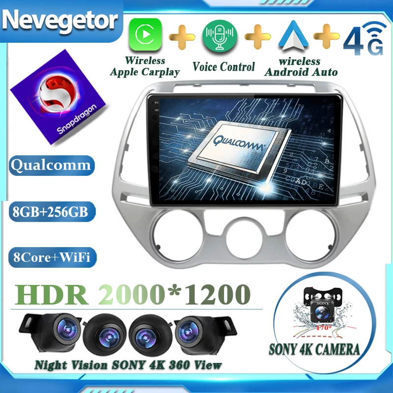 Автомобильный радиоприемник Qualcomm snapdragon для Hyundai I20 2008 2010 2012 2013 2014 Android 13, стерео, GPS-навигация для Carplay Auto No 2din DVD 
Автомобильный радиоприемник Qualcomm snapdragon для Hyundai I20 2008 2010 2012 2013 2014 Android 13, стерео, GPS-навигация для Carplay Auto No 2din DVD