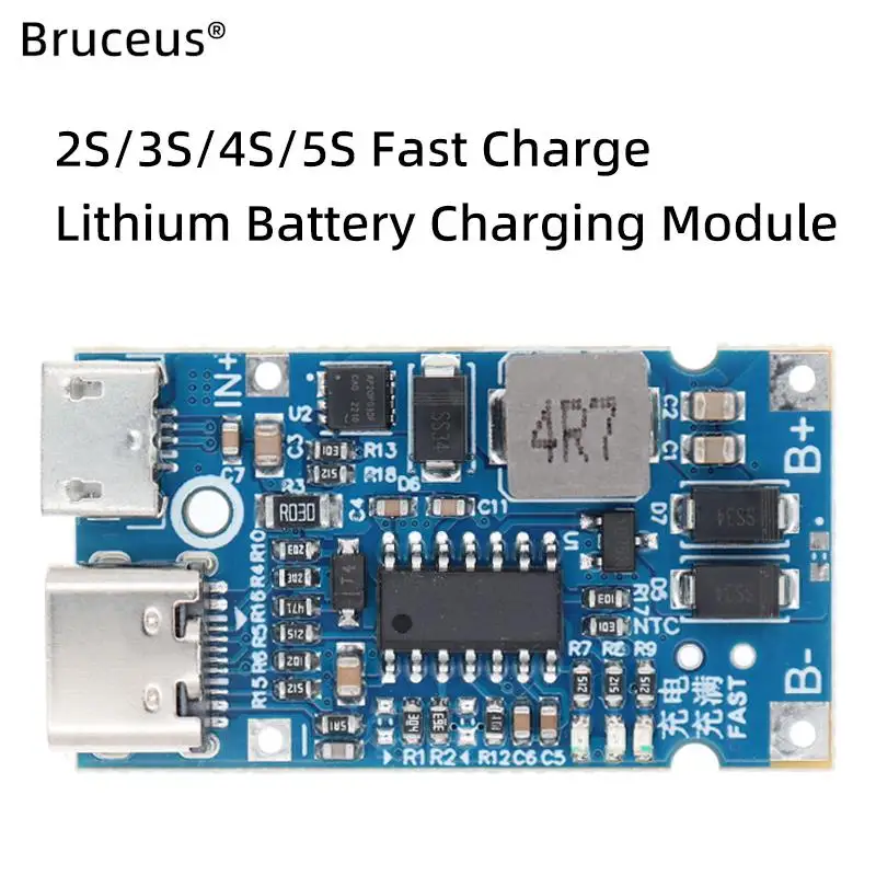 USB Type-C 2S 3S 4S 5S BMS 4.5V-15V 18W 2A Support QC Fast Charge With Temperature Protection Lithium Battery Charging Module
USB Type-C 2S 3S 4S 5S BMS 4.5V-15V 18W 2A Support QC Fast Charge With Temperature Protection Lithium Battery Charging Module