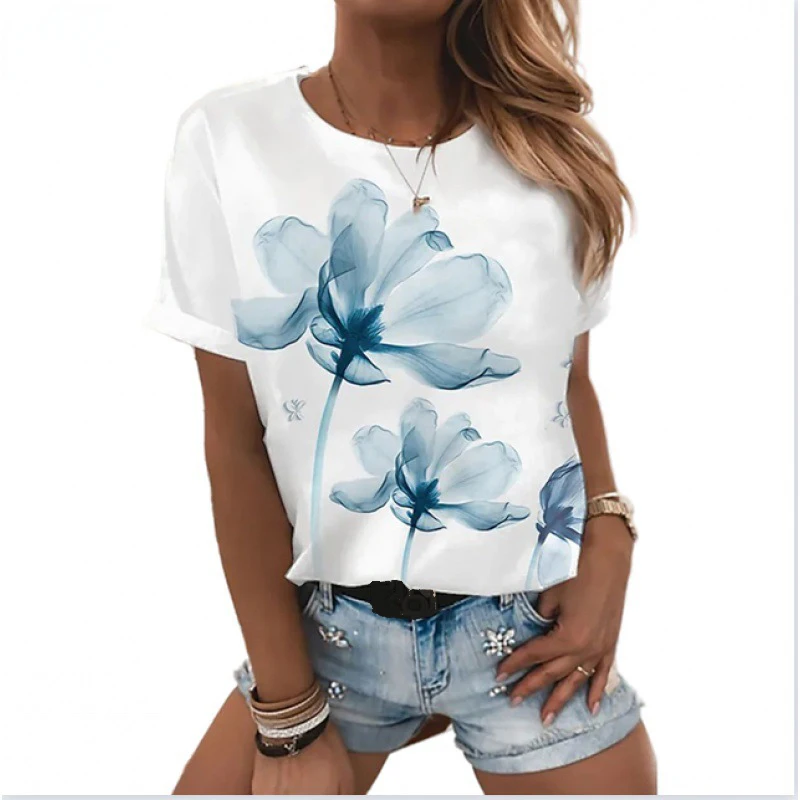 New Elegant Floral 3D Print Harajuku Woman Tshirts Women Summer O-Neck Short Sleeve Casual Graphic Oversized T Shirts Clothing
New Elegant Floral 3D Print Harajuku Woman Tshirts Women Summer O-Neck Short Sleeve Casual Graphic Oversized T Shirts Clothing
