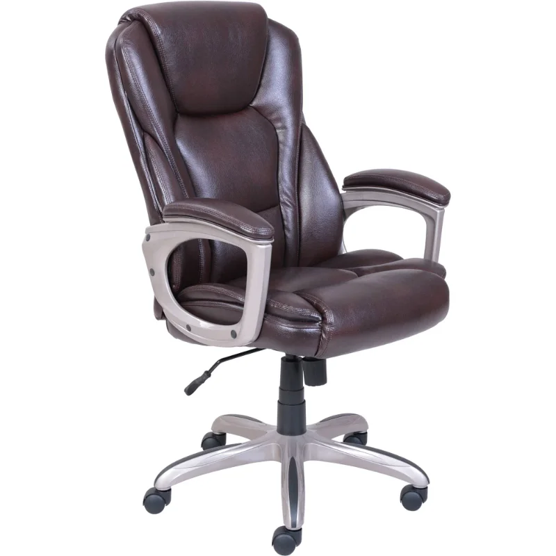 Heavy-Duty Bonded Leather Commercial Office Chair with Memory Foam, 350 Lb Capacity, Brown Computer Gaming Chair
Heavy-Duty Bonded Leather Commercial Office Chair with Memory Foam, 350 Lb Capacity, Brown Computer Gaming Chair