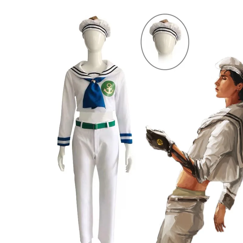 Anime Higashikata Josuke Cosplay JoJo's Bizarre Adventure Cosplay Costume Sailor Uniform Top Pants Set Hallowen party for men
Anime Higashikata Josuke Cosplay JoJo's Bizarre Adventure Cosplay Costume Sailor Uniform Top Pants Set Hallowen party for men