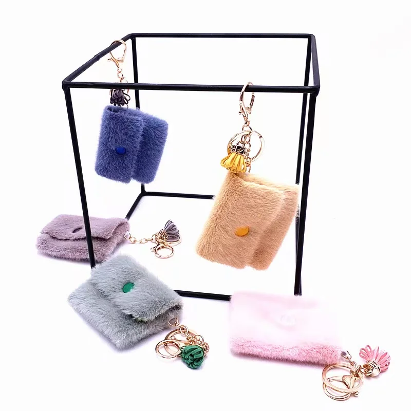 Cartoon Fashion Plush Mini Wallet Keychain Candy Color Cute Change Keyring Storage Bag Accessory Pendant Creative Women's Gift
Cartoon Fashion Plush Mini Wallet Keychain Candy Color Cute Change Keyring Storage Bag Accessory Pendant Creative Women's Gift