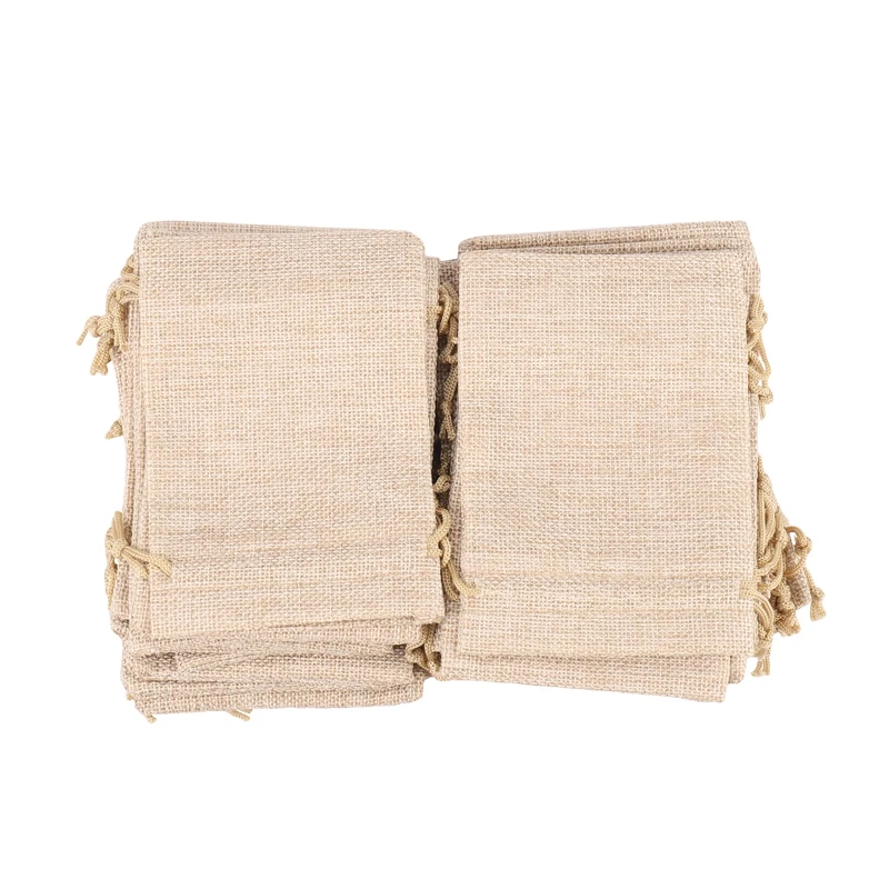 40 Pieces Burlap Bags With Drawstring, 13Cmx10cm Burlap Drawstring Gift Bag Jewelry Pouches For Wedding And Party Favors, DIY Cr
40 Pieces Burlap Bags With Drawstring, 13Cmx10cm Burlap Drawstring Gift Bag Jewelry Pouches For Wedding And Party Favors, DIY Cr