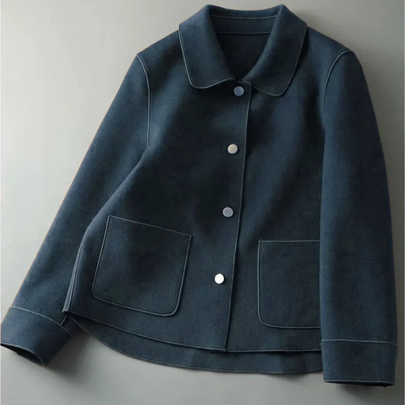 Coats Office Ladies Lapel Short Jacket Women Autumn Winter Black Fashion Korean Loose Woolen Retro Temperament Pocket Retro
Coats Office Ladies Lapel Short Jacket Women Autumn Winter Black Fashion Korean Loose Woolen Retro Temperament Pocket Retro