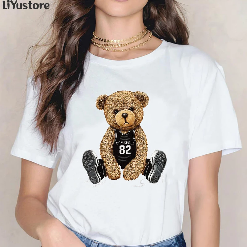 2022 New Sports Mask Bear Print Short Sleeve T-shirt Women's Half Sleeve Summer Casual LARGE T-SHIRT Women's Shirt S-2XL
2022 New Sports Mask Bear Print Short Sleeve T-shirt Women's Half Sleeve Summer Casual LARGE T-SHIRT Women's Shirt S-2XL