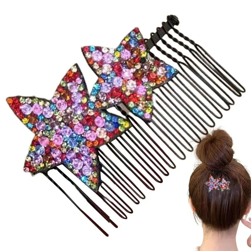 Гребень для волос в форме звезды, фиксатор для укладки волос, Шпилька для невесты в форме звезды, аксессуары для волос с звездой
