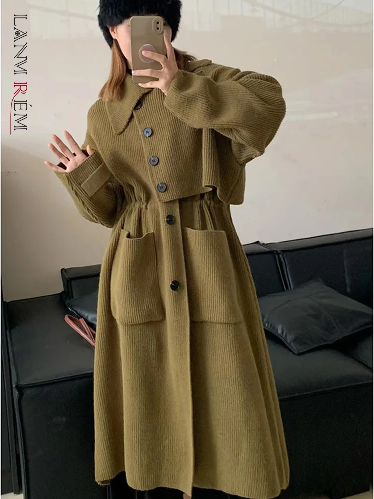 LANMREM Korean Style Solid Knitted Cardigan Sweater For Women Lapel Long Sleeve Pockets Tops Autumn Winter Clothing 2Q1222
LANMREM Korean Style Solid Knitted Cardigan Sweater For Women Lapel Long Sleeve Pockets Tops Autumn Winter Clothing 2Q1222