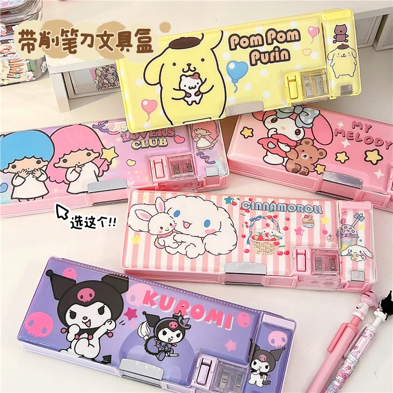 Lovely Sanrio Kuromi My Melody Double Sided Magnetic Pencil Case Cinnamoroll Pom Pom Purin Student Multifunctional Pencil Case
Lovely Sanrio Kuromi My Melody Double Sided Magnetic Pencil Case Cinnamoroll Pom Pom Purin Student Multifunctional Pencil Case
