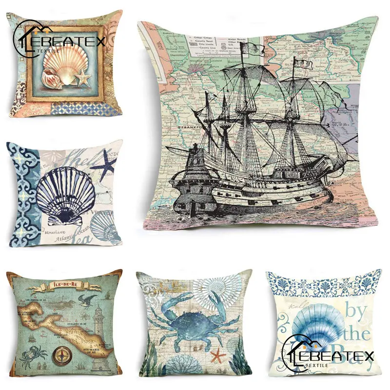 Retro Marine Cartoon Pillow Cases Home Living Room Sofa Pillow Case Bedroom Bedside Cushion Bule Decorative Pillow Cover 50*50
Retro Marine Cartoon Pillow Cases Home Living Room Sofa Pillow Case Bedroom Bedside Cushion Bule Decorative Pillow Cover 50*50