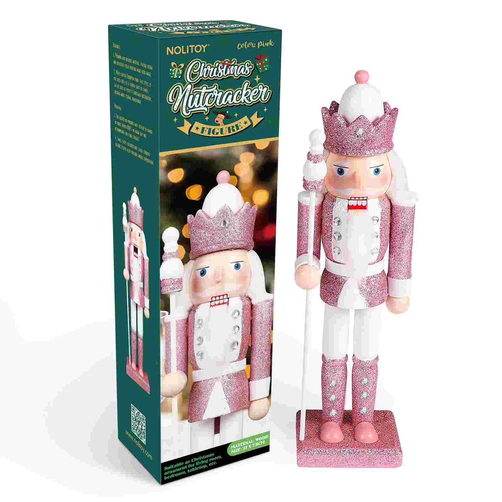 NOLITOY Christmas Nutcracker Traditional Wooden Nutcracker Pink Nutcracker Ornament Holiday Nutcracker Soldier Figure
NOLITOY Christmas Nutcracker Traditional Wooden Nutcracker Pink Nutcracker Ornament Holiday Nutcracker Soldier Figure