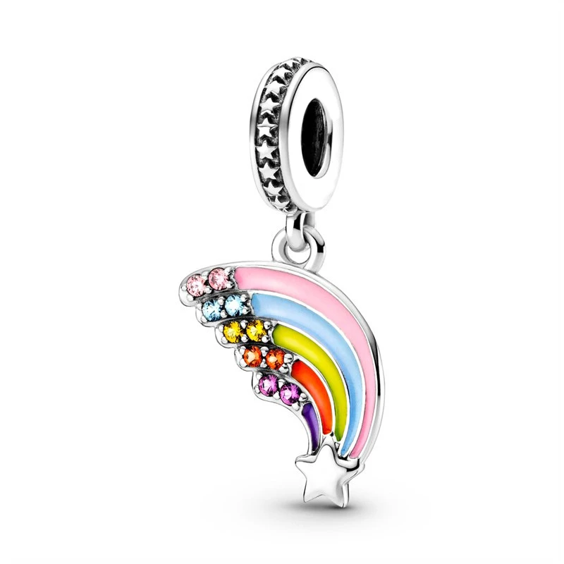 Cute Colors Enamel Rainbow Pendant Fit Original Pan Charms Bracelet Women CZ Star Beads For Jewelry Making DIY Bangles Accessory
Cute Colors Enamel Rainbow Pendant Fit Original Pan Charms Bracelet Women CZ Star Beads For Jewelry Making DIY Bangles Accessory