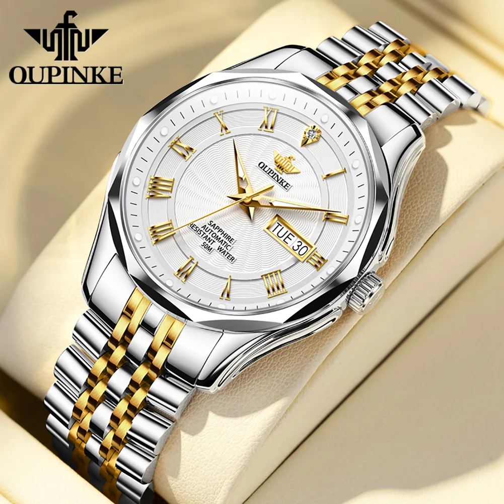 OUPINKE Men fashion Real Diamond Automatic Mechanical Watch Swiss Top Brand Luxury Sapphire Crystal Mirror Waterproof Watches
OUPINKE Men fashion Real Diamond Automatic Mechanical Watch Swiss Top Brand Luxury Sapphire Crystal Mirror Waterproof Watches