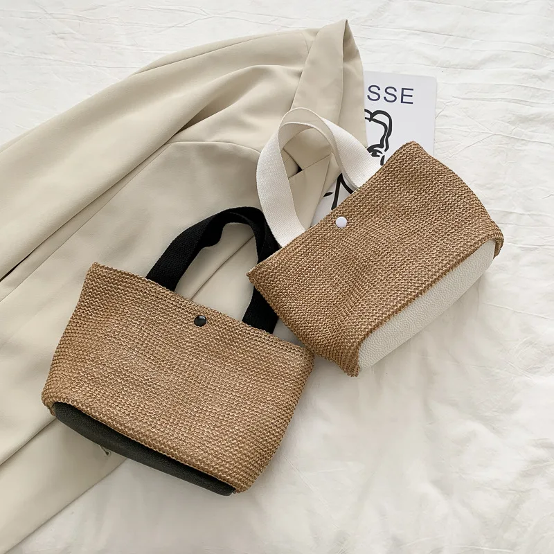 Women Straw Bag Fashion New All-Match Seaside Beach Vacation Handbag 2022 Trend Summer Leisure Large Capacity Ladies Woven Bag 
Women Straw Bag Fashion New All-Match Seaside Beach Vacation Handbag 2022 Trend Summer Leisure Large Capacity Ladies Woven Bag