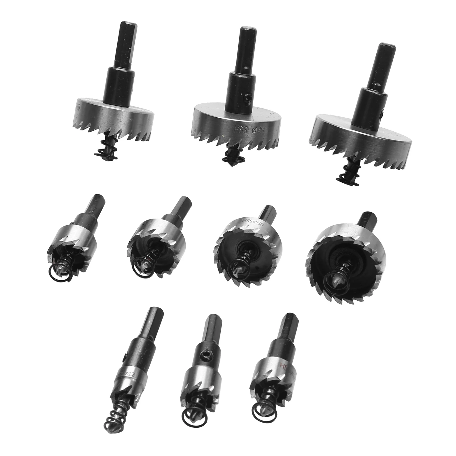 10 Pcs Hole Saws Hole Cutters Drill Bits HSS Hole Saw Set Stainless High Speed Steel Metal Alloy Spring Design 16-50Mm
10 Pcs Hole Saws Hole Cutters Drill Bits HSS Hole Saw Set Stainless High Speed Steel Metal Alloy Spring Design 16-50Mm