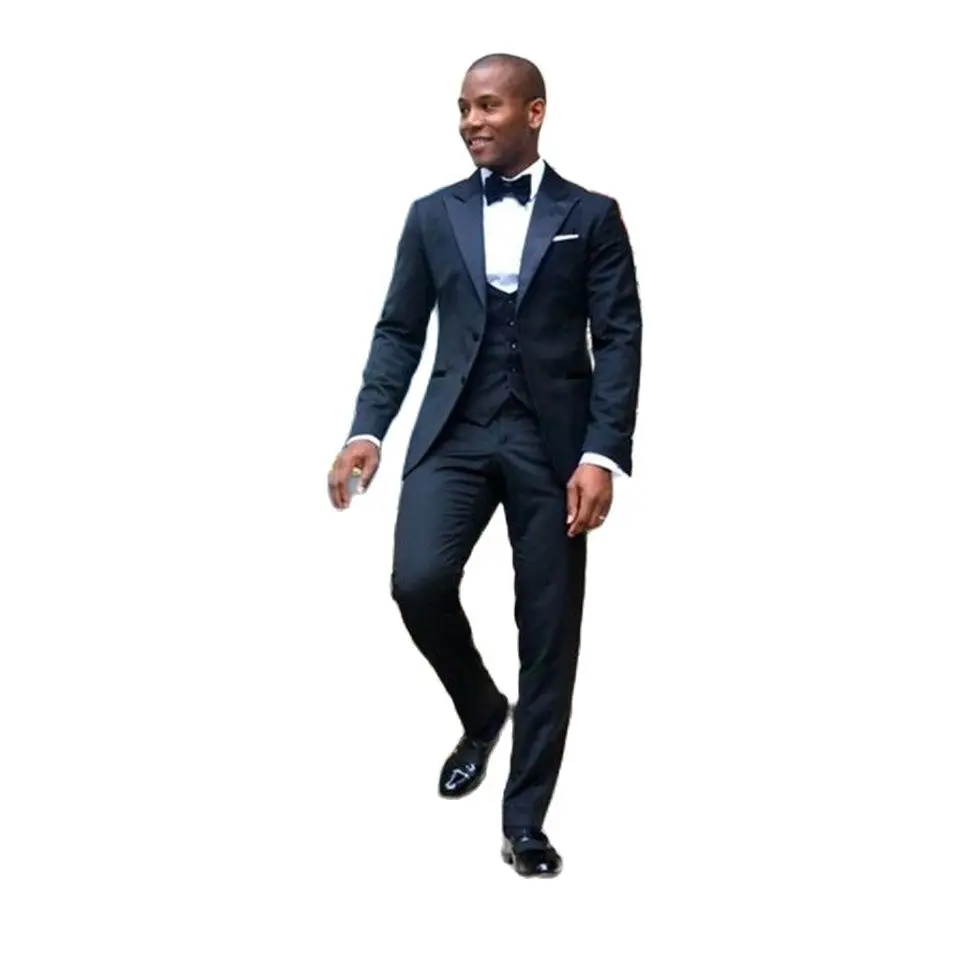 Formal Dress Peak Lapel Groomsmen Men Suit For Wedding Groom Tuxedos Bridegroom Men's suits 3 piece set (jacket + pants + vest)
Formal Dress Peak Lapel Groomsmen Men Suit For Wedding Groom Tuxedos Bridegroom Men's suits 3 piece set (jacket + pants + vest)