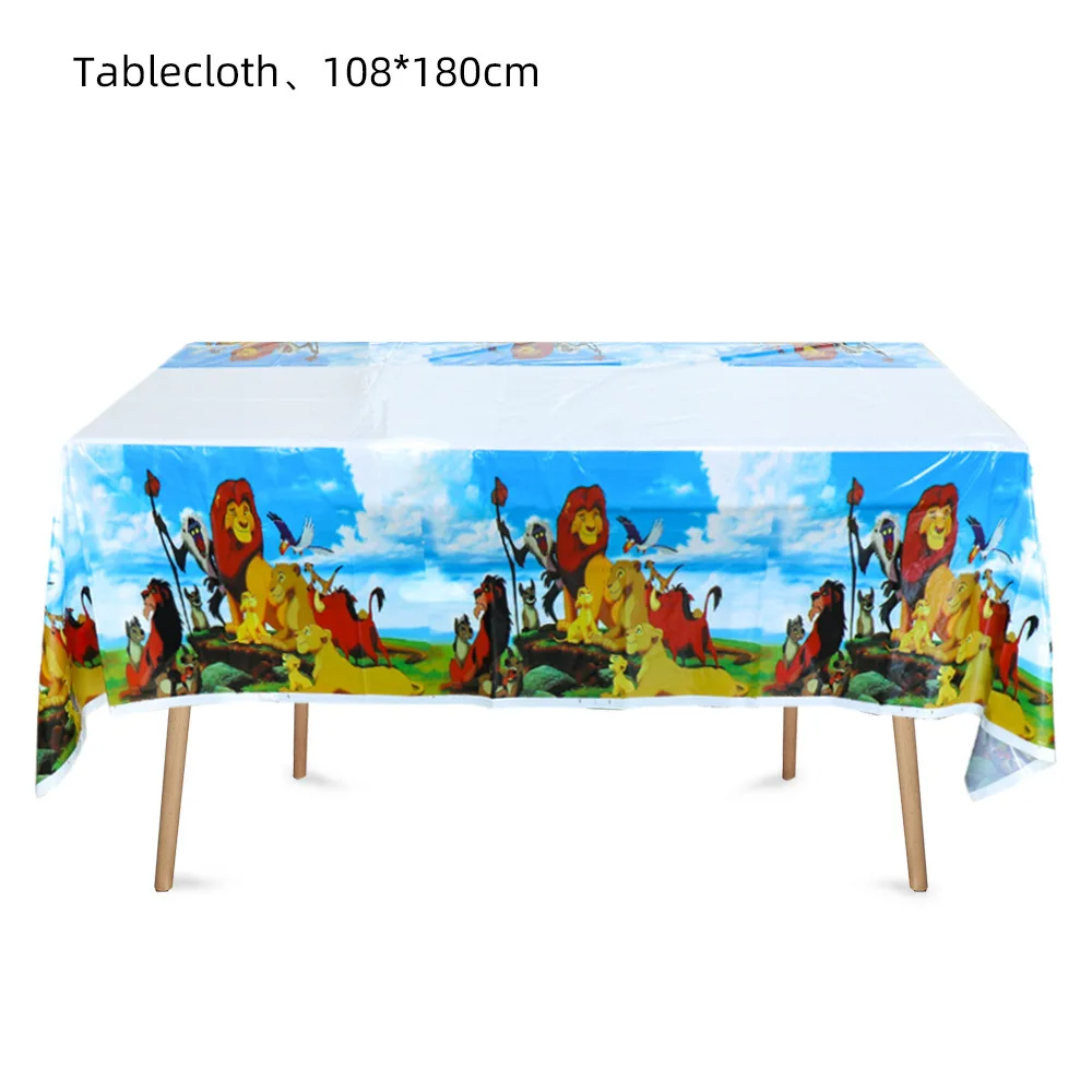108*180cm Lion King Birthday Party Tablecloth Jungle Party Supplies Balloon Lion Baby Shower Banner Disposable Party Decoration
108*180cm Lion King Birthday Party Tablecloth Jungle Party Supplies Balloon Lion Baby Shower Banner Disposable Party Decoration