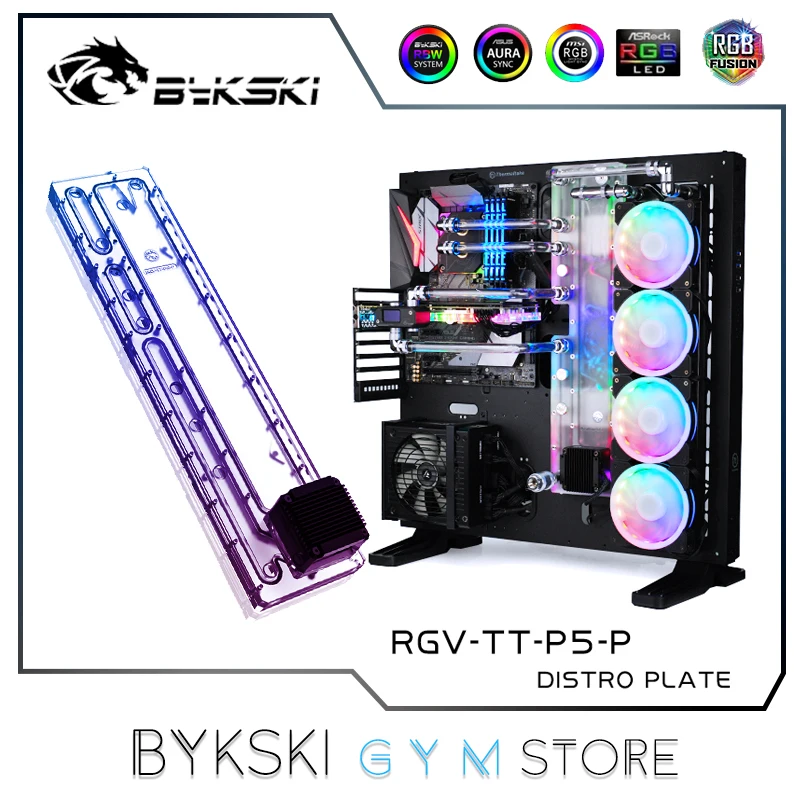 

Bykski Distro Plate For TT P5 Case, 480 Radiator Water Cooling Loop Solution, 12V/5V RGB SYNC, RGV-TT-P5-P