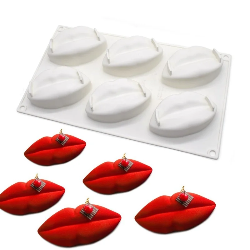 Valentine's Day Series 6 Lips Mousse Mould Silicone Mould Baking Utensils Cake Pudding Jelly Mould
Valentine's Day Series 6 Lips Mousse Mould Silicone Mould Baking Utensils Cake Pudding Jelly Mould