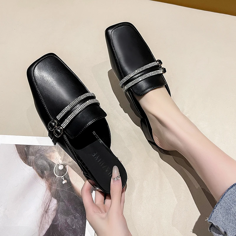 Med Mules For Women 2022 Shoes Ladies' Slippers Loafers Cover Toe Glitter Slides Pantofle Fashion Jelly Square New Soft Luxury C
Med Mules For Women 2022 Shoes Ladies' Slippers Loafers Cover Toe Glitter Slides Pantofle Fashion Jelly Square New Soft Luxury C