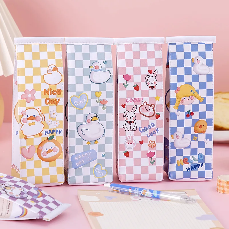 2022 Kawaii Cartoon Milk Pencil Case Cute Plaid Large Capacity School Supplies Stationery Storage Trousse канцелярия пенал
2022 Kawaii Cartoon Milk Pencil Case Cute Plaid Large Capacity School Supplies Stationery Storage Trousse канцелярия пенал