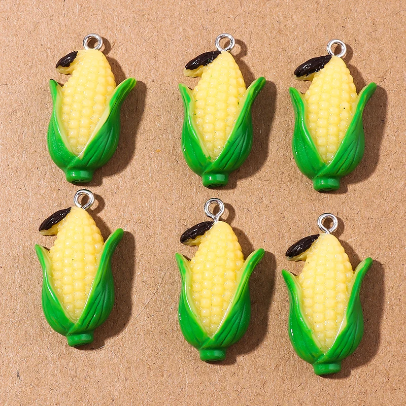 10Pcs Cute 3D Resin Food Corn Charms for Jewelry Making Earrings Pendants Necklaces DIY Handmade Bracelets Crafts Accessories
10Pcs Cute 3D Resin Food Corn Charms for Jewelry Making Earrings Pendants Necklaces DIY Handmade Bracelets Crafts Accessories