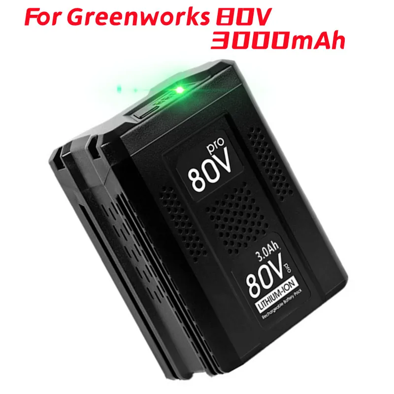 GBA80200 80V 3000mAh Replacement Battery Compatible with Greenworks PRO 80V Lithium Ion Battery GBA80250 GBA80400 GBA80500
GBA80200 80V 3000mAh Replacement Battery Compatible with Greenworks PRO 80V Lithium Ion Battery GBA80250 GBA80400 GBA80500