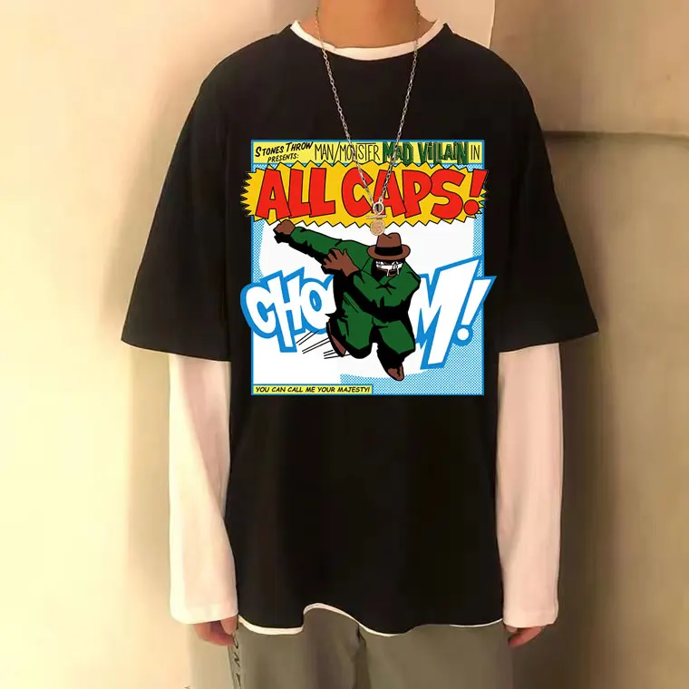 Singer Mf Doom Madlib Madvillain All Caps Print Tshirt Men's Oversized Hip Hop Cool Streetwear Men Vintage T-shirts Short Sleeve
Singer Mf Doom Madlib Madvillain All Caps Print Tshirt Men's Oversized Hip Hop Cool Streetwear Men Vintage T-shirts Short Sleeve