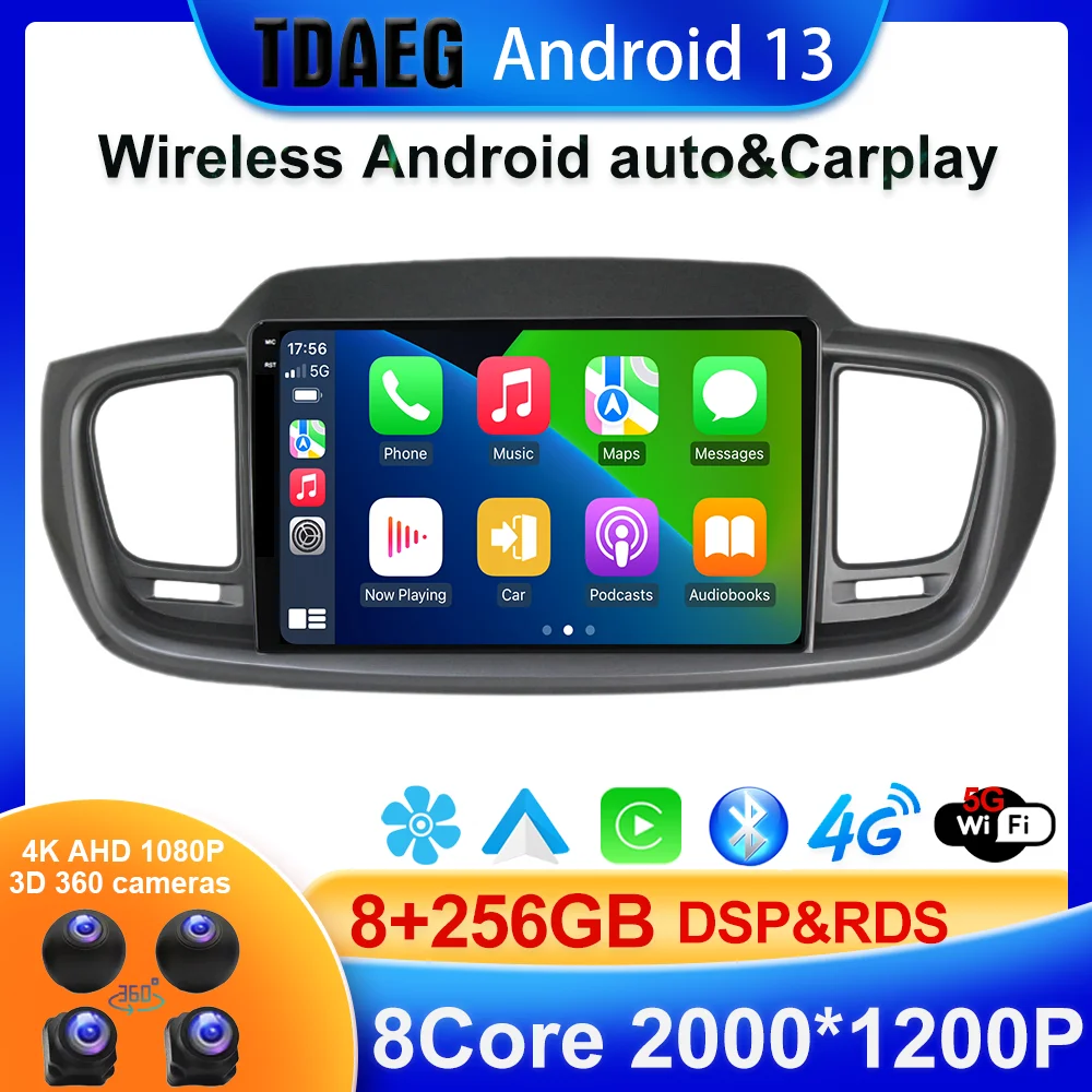 2000*1200P 256G DSP For Kia Sorento 3 2014 - 2017 Carplay Android Car Radio Stereo Multimedia GPS Navigation Player Android 13
2000*1200P 256G DSP For Kia Sorento 3 2014 - 2017 Carplay Android Car Radio Stereo Multimedia GPS Navigation Player Android 13
