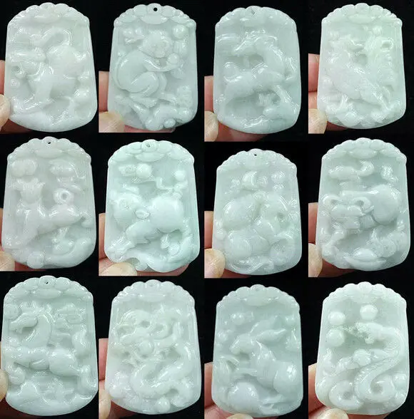 100% Natural Emerald Pendant A JADE JADEITE Necklace light green Chinese Zodiac Hand Carving Jewelry Amulet Men Women Gifts
100% Natural Emerald Pendant A JADE JADEITE Necklace light green Chinese Zodiac Hand Carving Jewelry Amulet Men Women Gifts