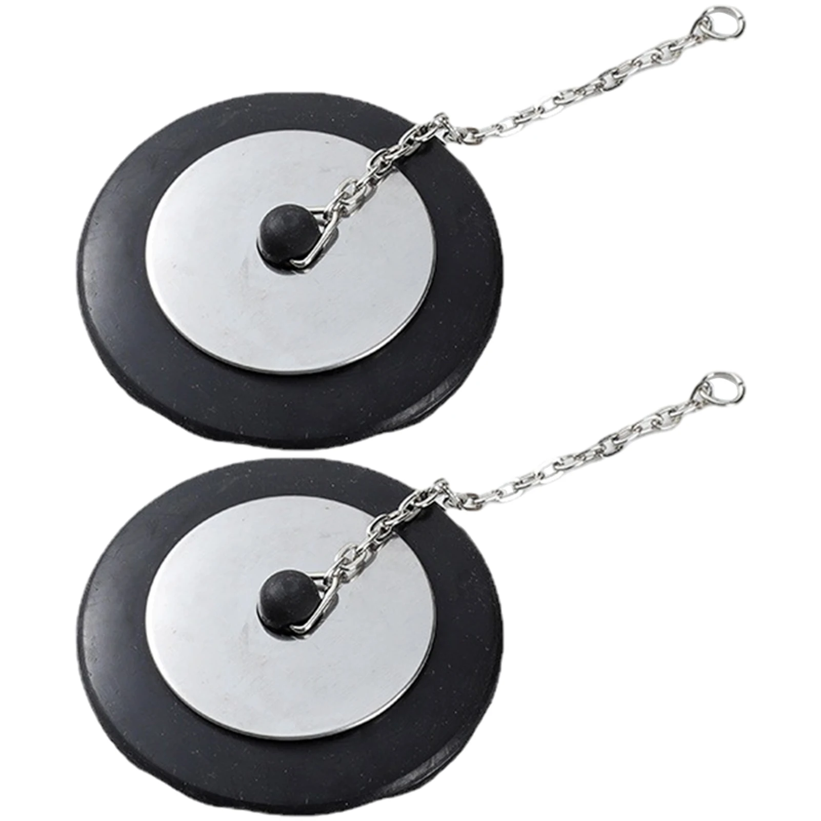 2pcs Durable With Chain Sink Plug Bathtub Stopper Universal Easy Lift Basin Bathroom Replacement Kitchen 5cm Rubber Leakproof
2pcs Durable With Chain Sink Plug Bathtub Stopper Universal Easy Lift Basin Bathroom Replacement Kitchen 5cm Rubber Leakproof