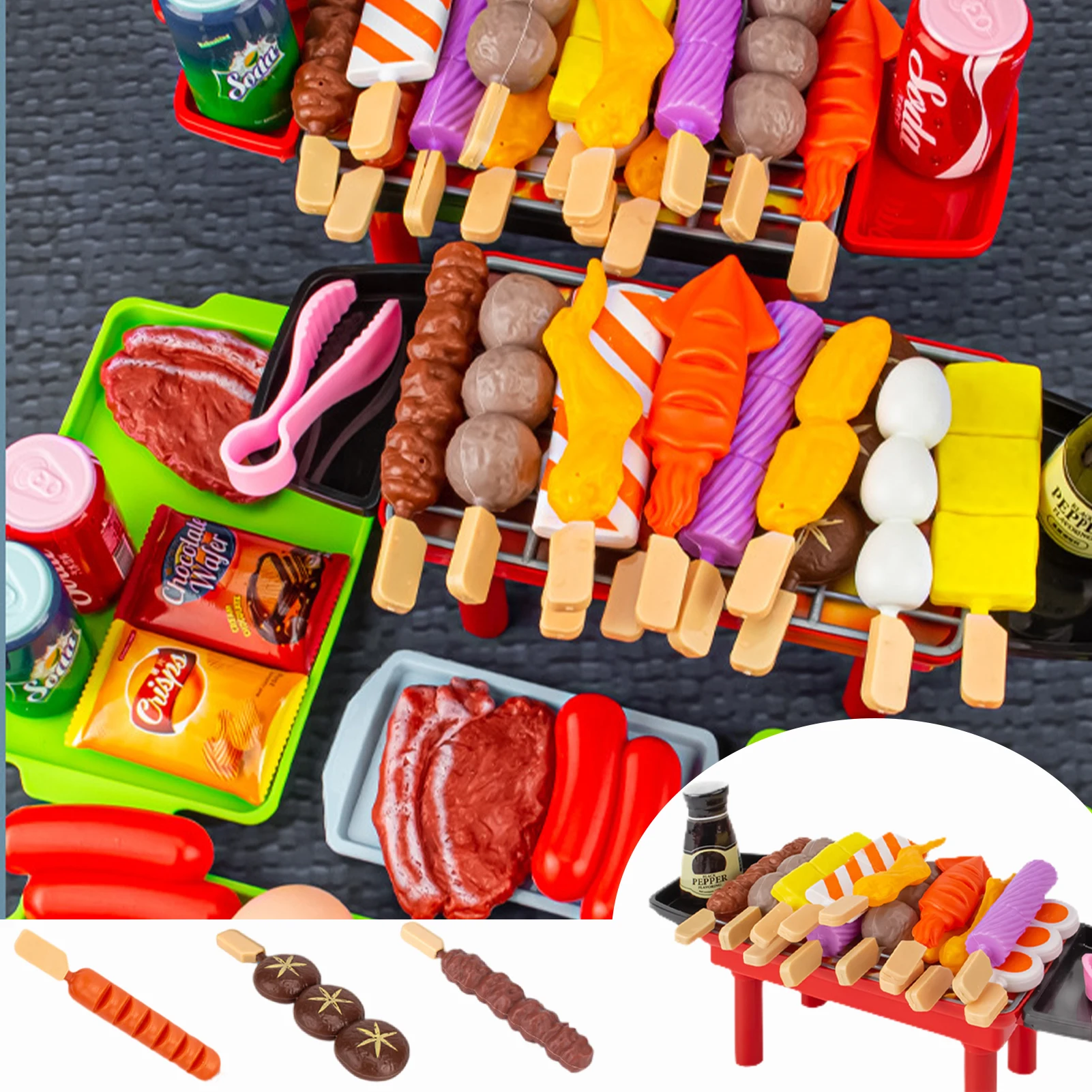 Baby Pretend Play Kitchen Kids BBQ Toys Simulation Barbecue Cookware Cooking Food Role Play Educational Gift Toys for Children
Baby Pretend Play Kitchen Kids BBQ Toys Simulation Barbecue Cookware Cooking Food Role Play Educational Gift Toys for Children