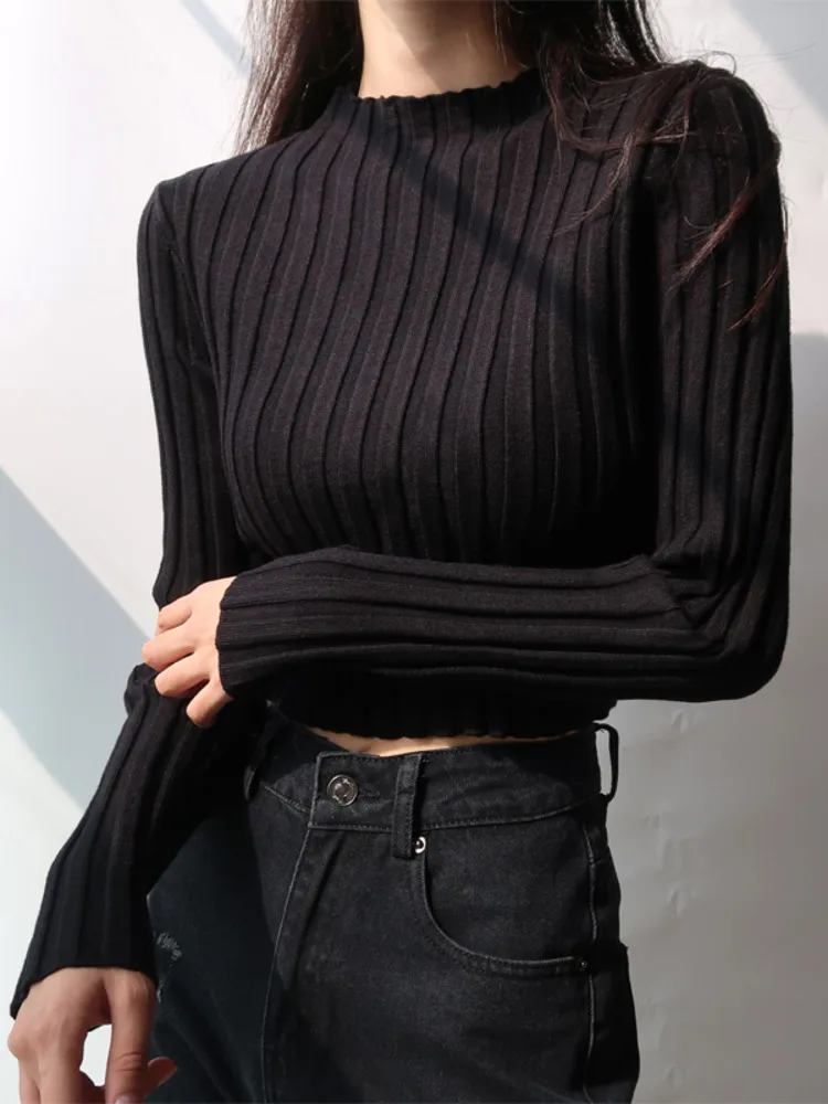 WOMEGAGA Fashion Street Style Half High Collar Long Sleeve Pullover Knitwear Spring Autumn Solid Color Slim Thin Women's KOG4
WOMEGAGA Fashion Street Style Half High Collar Long Sleeve Pullover Knitwear Spring Autumn Solid Color Slim Thin Women's KOG4