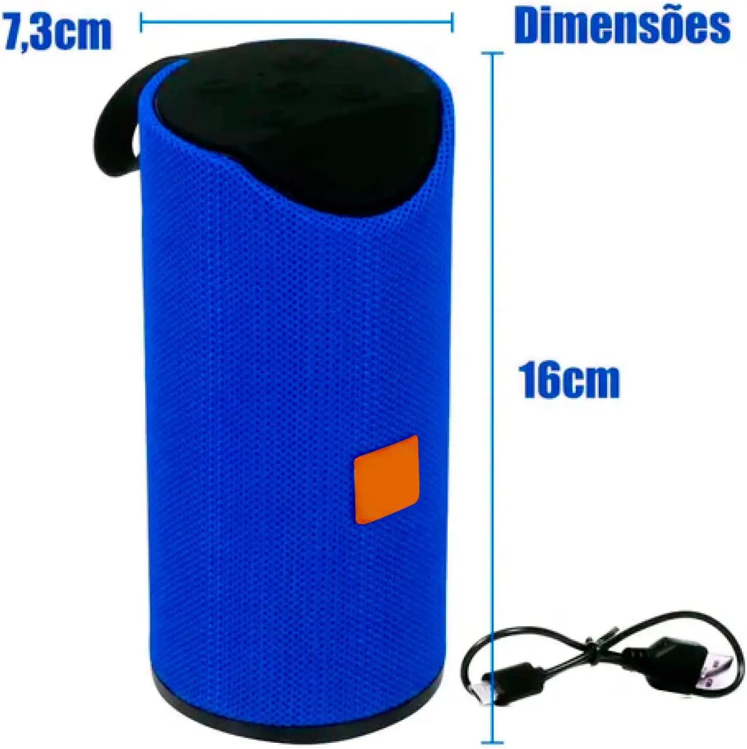 

2023 NEW Caixa de som bluetooth caixinha som potatil potente com excelentes graves fm usb sd selo anatel (azul) \u2026