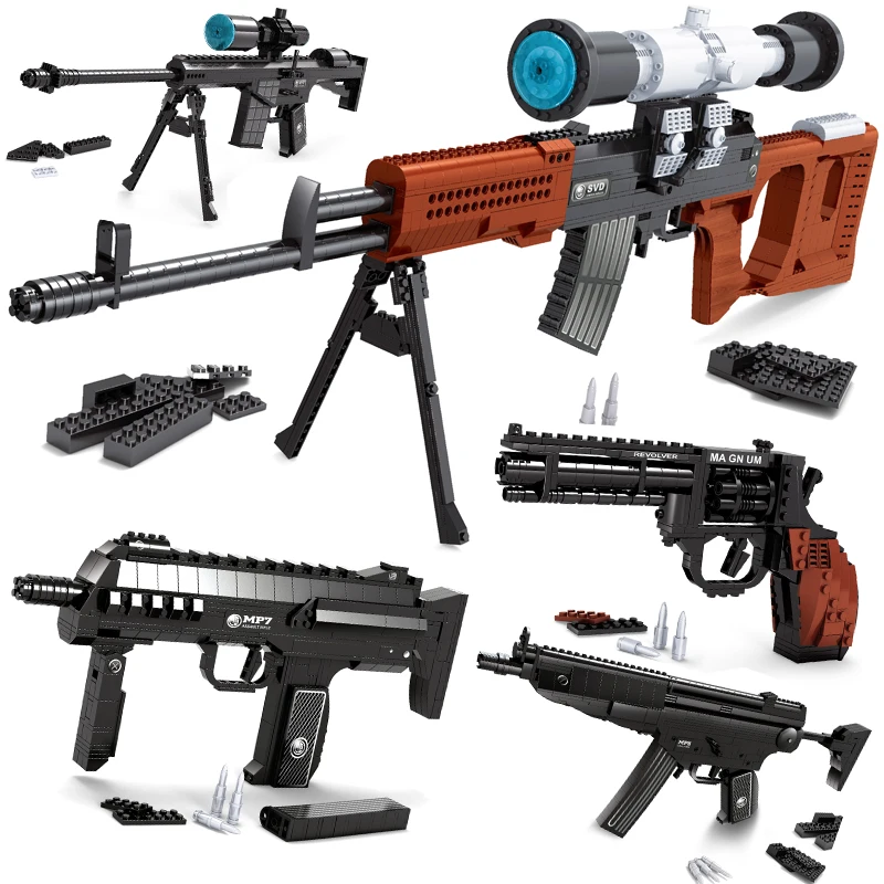Military Weapons Building Blocks Gun Compatible Boy Puzzle Assembly Justin Gatlin Machine Gun Children Splicing Toys Gift
Military Weapons Building Blocks Gun Compatible Boy Puzzle Assembly Justin Gatlin Machine Gun Children Splicing Toys Gift