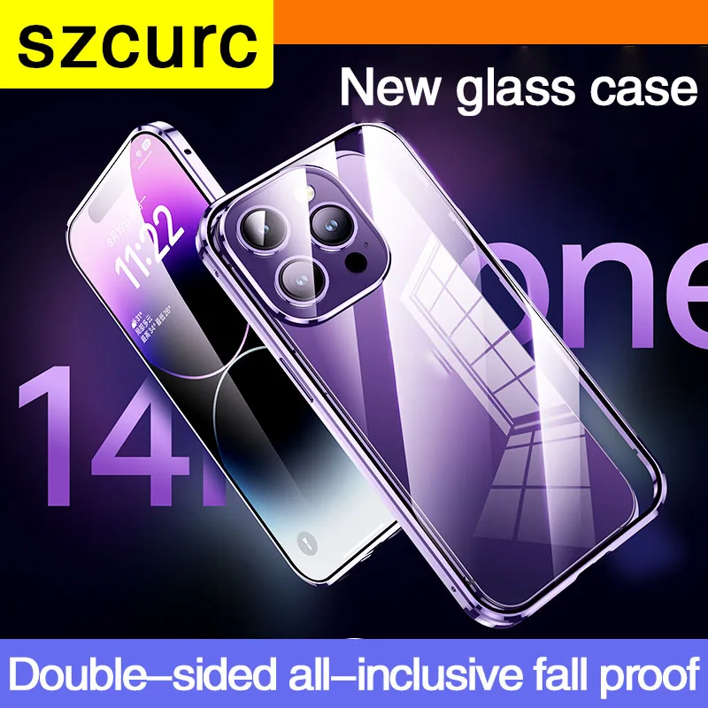 For iPhone 14 Pro max phone Case.iPhone 11 12 Mini 13 New 360° Full Protection Tempered Magnetic Adsorption Glass cover bag
For iPhone 14 Pro max phone Case.iPhone 11 12 Mini 13 New 360° Full Protection Tempered Magnetic Adsorption Glass cover bag
