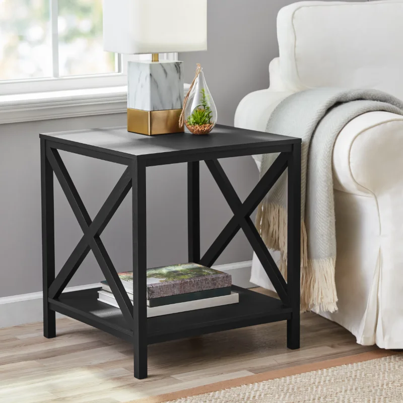 Farmhouse X Design Square Side Table, Black Natural Wood Look Living Room End Table Home Furniture
Farmhouse X Design Square Side Table, Black Natural Wood Look Living Room End Table Home Furniture