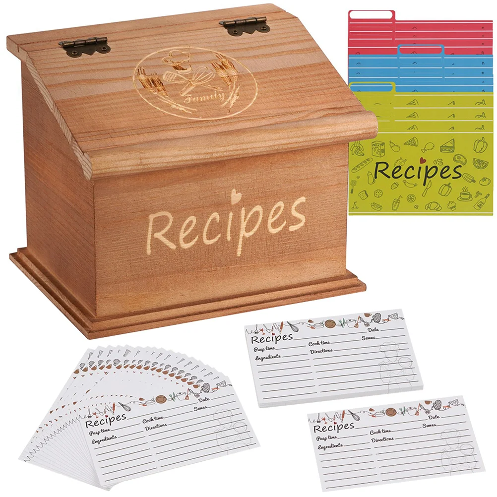 Box Recipe Wooden Wood Organizer Storagejewelry Kitchen Case Vintage Holder Container Retro Gift Bin Unfinished Home Desktop
Box Recipe Wooden Wood Organizer Storagejewelry Kitchen Case Vintage Holder Container Retro Gift Bin Unfinished Home Desktop