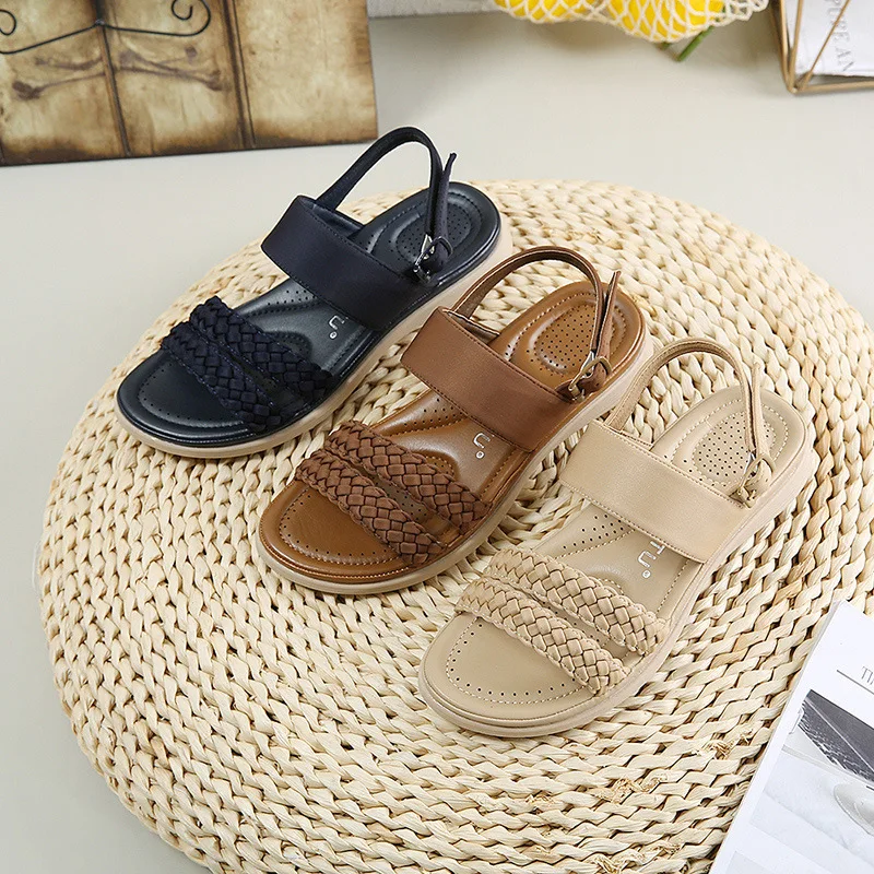 Women Wedge Sandals Female 2022 Summer Fashion Vintage Weave Open Toe Breathable Sandals Anti-slip Leather Casual Platform Shoes
Women Wedge Sandals Female 2022 Summer Fashion Vintage Weave Open Toe Breathable Sandals Anti-slip Leather Casual Platform Shoes