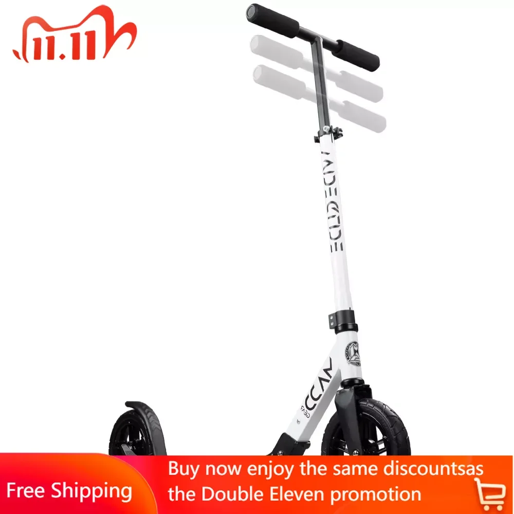 

Широкоскользящий скутер с большими колесами, 8 дюймов, наполненные воздухом, регулируемые шины, для детей, подростков и взрослых