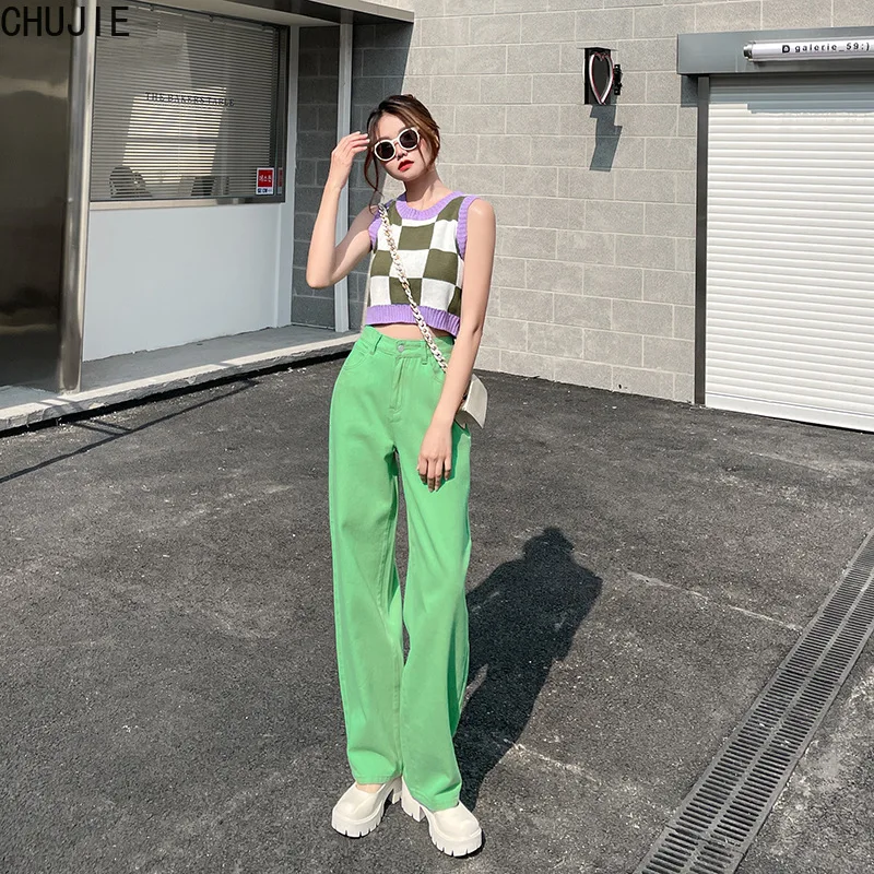 2022 New Leisure Denim Trousers Fashion Elegant Solid Pink Pants Casual High Waist Jean Femme Straight Jeans For Women
2022 New Leisure Denim Trousers Fashion Elegant Solid Pink Pants Casual High Waist Jean Femme Straight Jeans For Women
