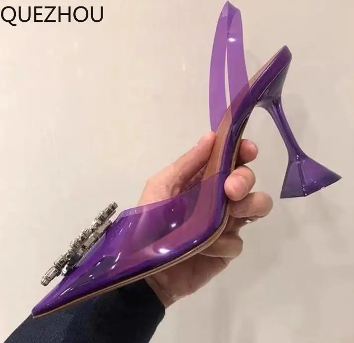 2022 Women Sandals Elegant Pointed Toe Rhinestones High Heels Wedding Shoes Crystal Clear Heeled Slingback Pumps Sandals 35-43
2022 Women Sandals Elegant Pointed Toe Rhinestones High Heels Wedding Shoes Crystal Clear Heeled Slingback Pumps Sandals 35-43