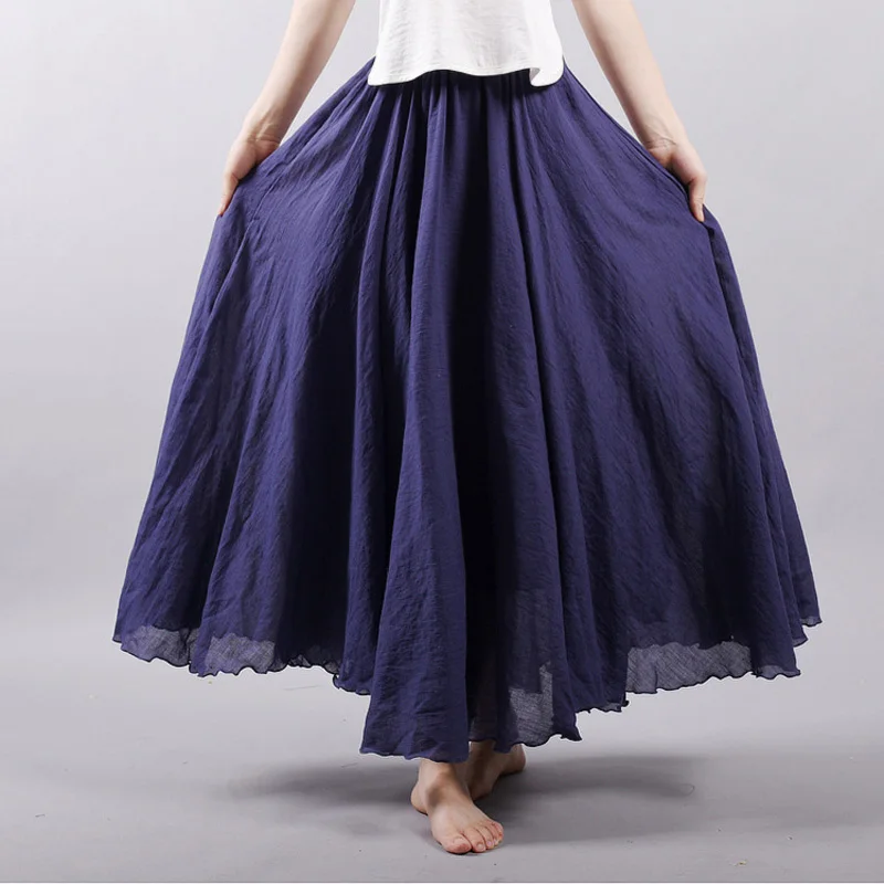 2022 Women Linen Cotton Long Skirts Elastic Waist Pleated Maxi Skirts Beach Boho Vintage Summer Skirts Faldas Saia
2022 Women Linen Cotton Long Skirts Elastic Waist Pleated Maxi Skirts Beach Boho Vintage Summer Skirts Faldas Saia