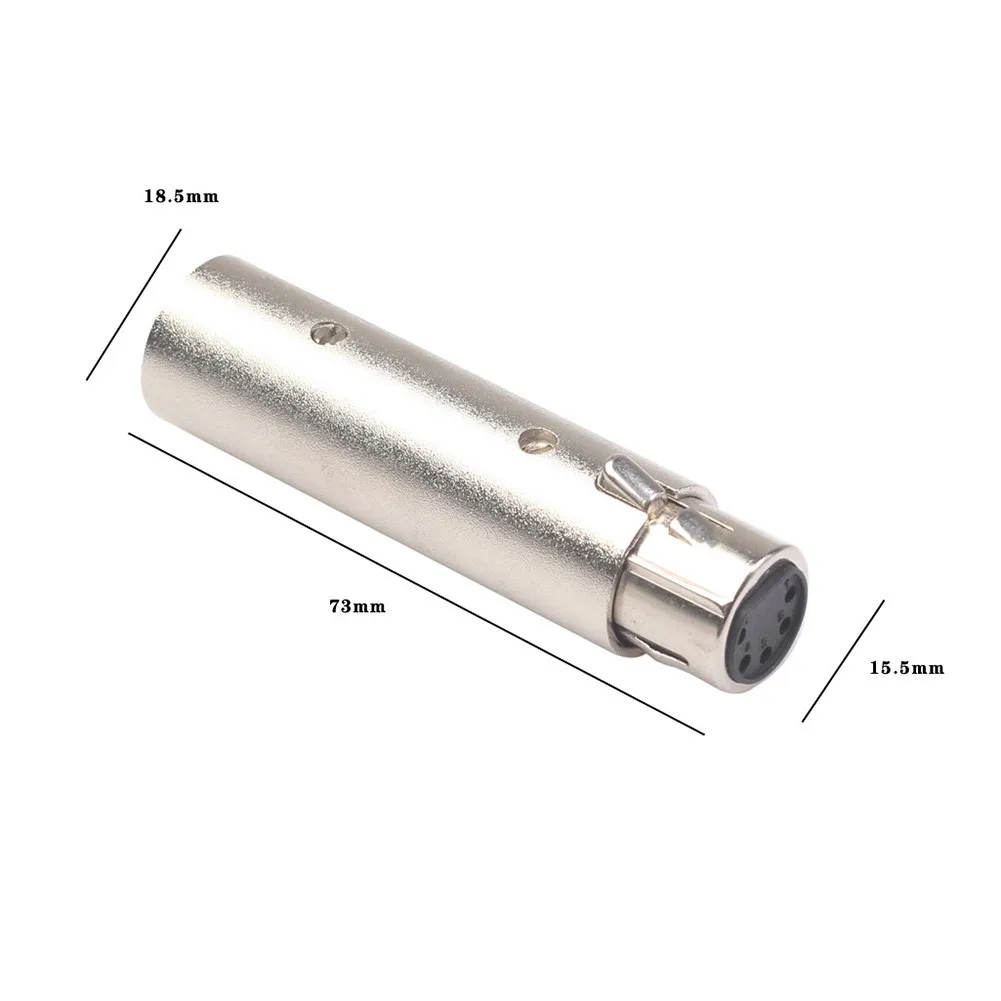 

Accessory 3 Pin XLR To 5 Pin DMX Or 5 To 3 Converter Adaptor Audio Adapter Connector Metal Cased Converter Part