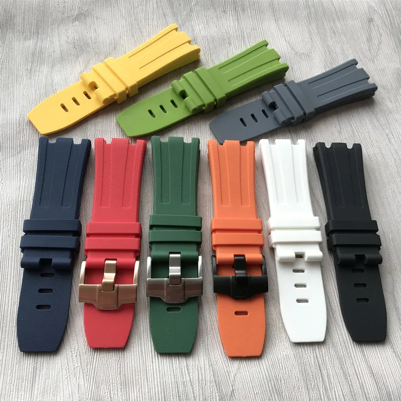 28mm Rubber Strap Quality Watchband Replacement Bracelet Watch Band for Royal Oak 15703 15710 26703 28
28mm Rubber Strap Quality Watchband Replacement Bracelet Watch Band for Royal Oak 15703 15710 26703 28