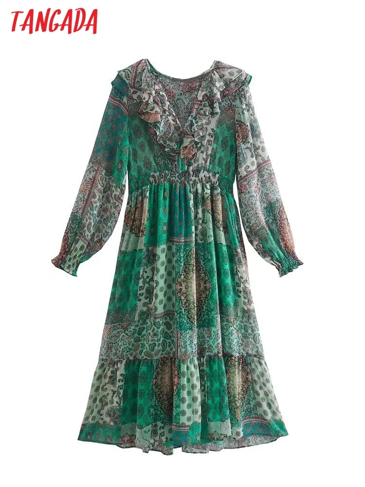 Tangada 2022 Fashion Women Paisley Flowers Print Ruffles Dress Long Sleeve Ladies Midi Dress 5Z16
Tangada 2022 Fashion Women Paisley Flowers Print Ruffles Dress Long Sleeve Ladies Midi Dress 5Z16